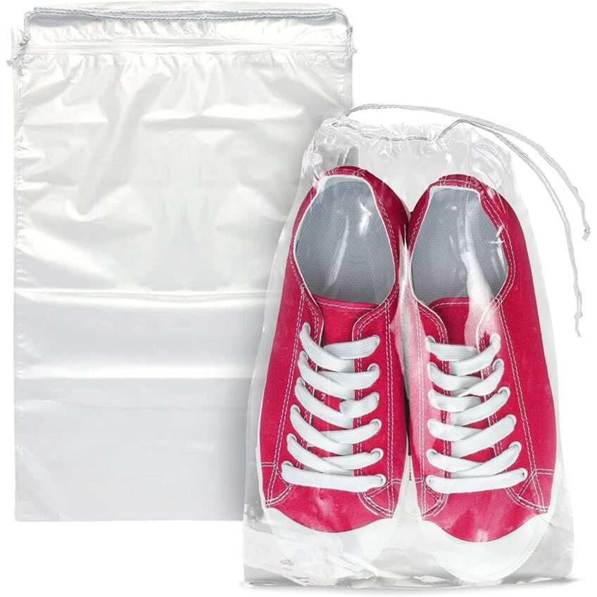 shoes in a plastic bag